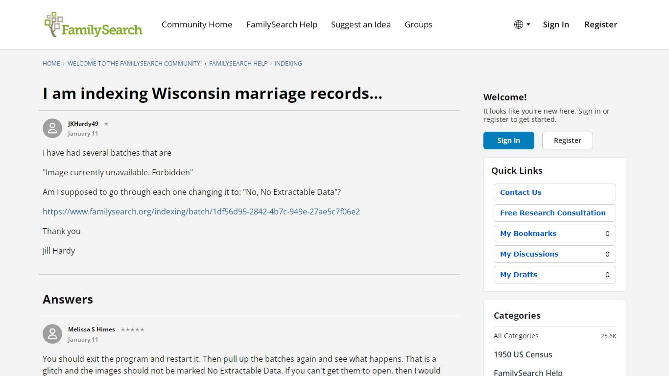 I am indexing Wisconsin marriage records... - FamilySearch Community