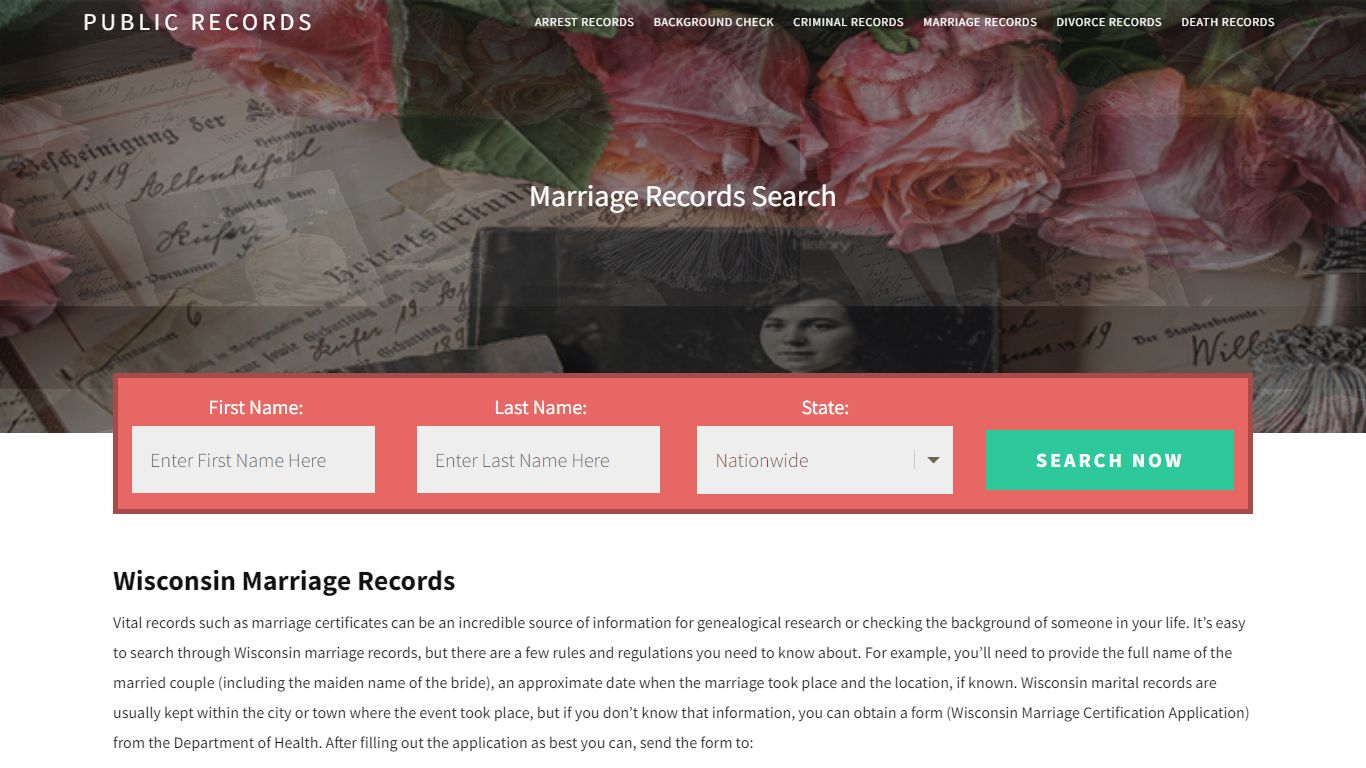 Wisconsin Marriage Records | Enter Name and Search. 14Days Free